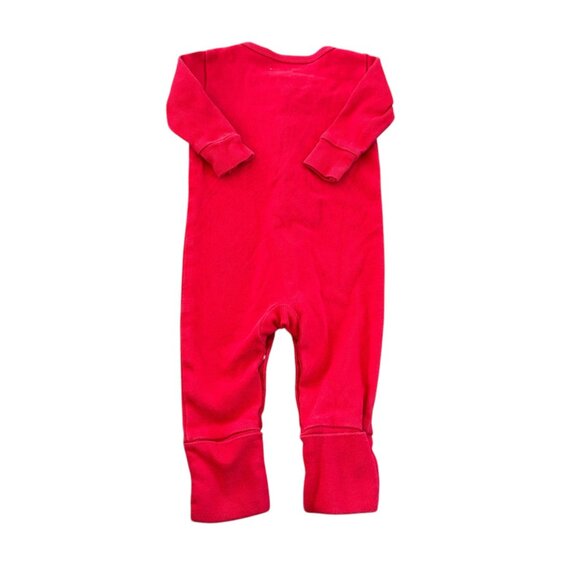 Primary Organic Cotton Romper Red Size 0-3M - Picture 3 of 3